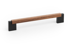 Greep DUO BA160 L194.6 hout / aluminium zwart / walnoot